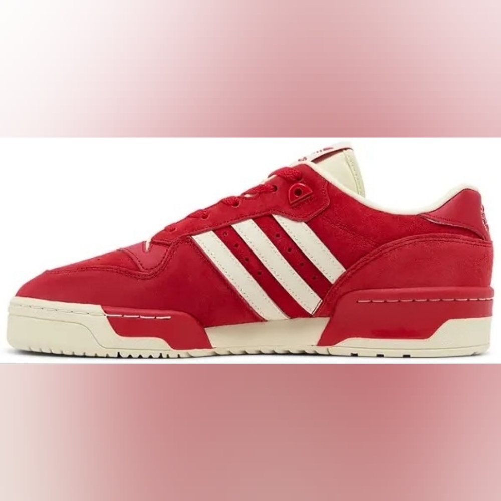 🎁adidas Rivalry Low Basketball Shoes Better Scarlet Suede & Ivory Sz. 13 - Picture 5 of 7